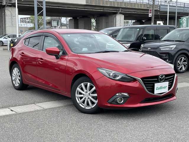 マツダ アクセラ スポーツ 15S ツーリング 石川県 2015(平27)年 8.7万km ソウルレッドプレミアムメタリック 純正メモリーナビ/CD/DVD/フルセグTV/バックカメラ/LEDヘッドライト/ETC/レーダーブレーキ/レーダークルーズ/純正アルミホイール/スマートキー/プッシュスタート/電動ミラー/保証書