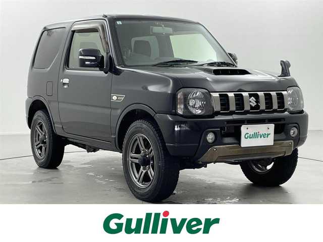 スズキ ジムニー ランドベンチャー 福井県 2017(平29)年 5.7万km ブルーイッシュブラックパール3 4WD/社外メモリナビ（NVIC-RZ800)/【CD/DVD/フルセグTV/Bluetooth】/電動格納ミラー/D席シートヒーター/レザーシート/フォグライト/ステアリングスイッチ/ヘッドライトレベライザー/革巻ステアリング