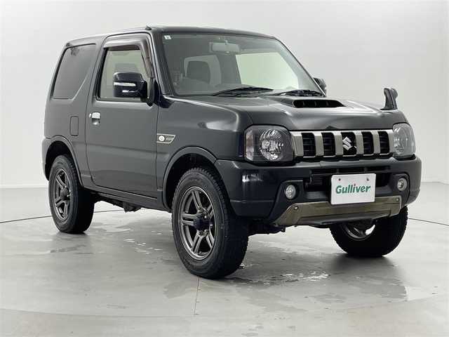 スズキ ジムニー ランドベンチャー 福井県 2017(平29)年 5.7万km ブルーイッシュブラックパール3 4WD/社外メモリナビ（NVIC-RZ800)/【CD/DVD/フルセグTV/Bluetooth】/電動格納ミラー/D席シートヒーター/レザーシート/フォグライト/ステアリングスイッチ/ヘッドライトレベライザー/革巻ステアリング