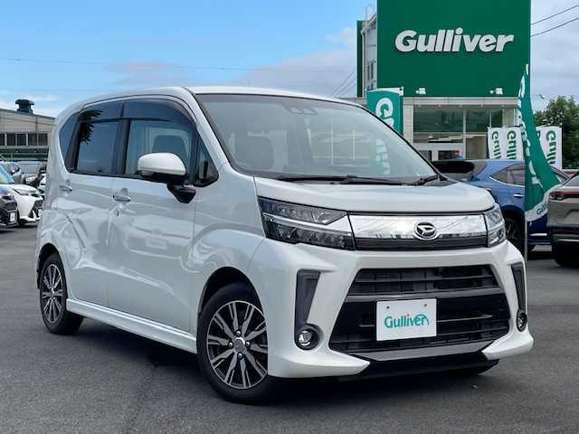 ダイハツ ムーヴ カスタム X LTDⅡ SAⅢ 静岡県 2019(令1)年 5万km パールホワイトⅢ ●純正ディスプレイオーディオ/(CD/DVD/Bluetooth/iPod)/(DUK-W69D)/●運転席シートヒーター/●全方位カメラ/●衝突被害軽減システム/●レーンキープアシスト/●LEDライト＆フォグランプ/●オートライト/●オートマチックハイビーム/●レベライザー/●ステアリングスイッチ/●ETC/●電動格納ウィンカーミラー/●ドアバイザー/●スマートキー/●プッシュスタート/●純正14インチアルミホイール/●ダブルSRS＋ABS