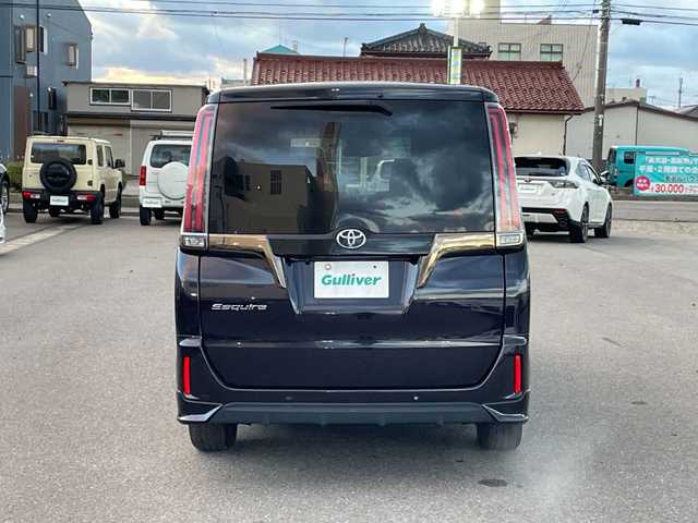 トヨタ エスクァイア Gi プレミアムパッケージ ブラックテーラード 山形県 2019(平31)年 13万km スパークリングブラックパールクリスタルシャイン 4WD/衝突被害軽減システム/TRDエアロ/フリップダウンモニター/純正SDナビ/　　【CD DVD BT フルセグ MSV】/バックカメラ/両側パワースライドドア/クルーズコントロール/LEDオートヘッドライト/ハーフレザーシート/シートヒーター/アイドリングストップ/ステアリンングヒーター/ステアリングスイッチ/MTモード付AT/電動格納ウィンカーミラー/フォグランプ/WAAC/スマートキー×2/ETC