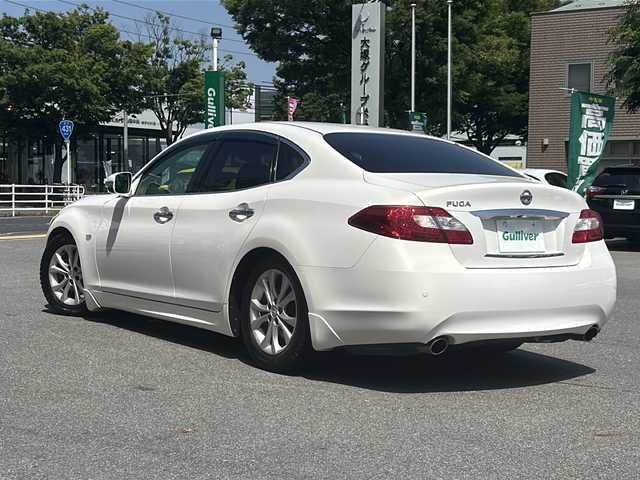 日産 フーガ 250GT 鳥取県 2011(平23)年 19.3万km クリスタルホワイトパール 純正メモリナビ/フルセグTV/CD/DVD/AM/FM/BT/AUX/ドライブモードセレクター/バックカメラ/助手席パワーオットマン/クルーズコントロール/プッシュスタート/ETC/マツダ純正アルミ