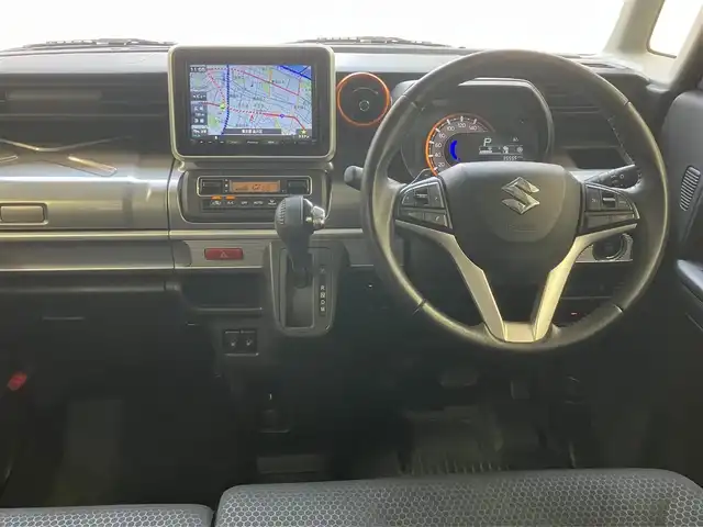 スズキ スペーシア ギア HYBRID XZターボ 東京都 2019(令1)年 3.6万km オフブルーメタリック/ガンメタリック2トーンルーフ ワンオーナー /純正ナビゲーション/地上デジタルテレビ/全方位モニター/ヘッドアップディスプレイHUD/ドライブレコーダー（前後）/ETC/クルーズコントロール/両側パワースライドドア/スマートキー/シートヒーター /パーソナルテーブル/セーフティーサポート/・デュアルセンサーブレーキサポート/・車線逸脱警報機能/・先行車発進お知らせ機能/・後退時ブレーキサポート/・リアパーキングセンサー/メーカー保証書/取扱説明書/点検整備記録簿R12356年