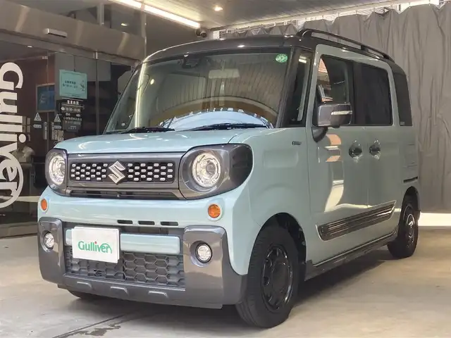 スズキ スペーシア ギア HYBRID XZターボ 東京都 2019(令1)年 3.6万km オフブルーメタリック/ガンメタリック2トーンルーフ ワンオーナー /純正ナビゲーション/地上デジタルテレビ/全方位モニター/ヘッドアップディスプレイHUD/ドライブレコーダー（前後）/ETC/クルーズコントロール/両側パワースライドドア/スマートキー/シートヒーター /パーソナルテーブル/セーフティーサポート/・デュアルセンサーブレーキサポート/・車線逸脱警報機能/・先行車発進お知らせ機能/・後退時ブレーキサポート/・リアパーキングセンサー/メーカー保証書/取扱説明書/点検整備記録簿R12356年