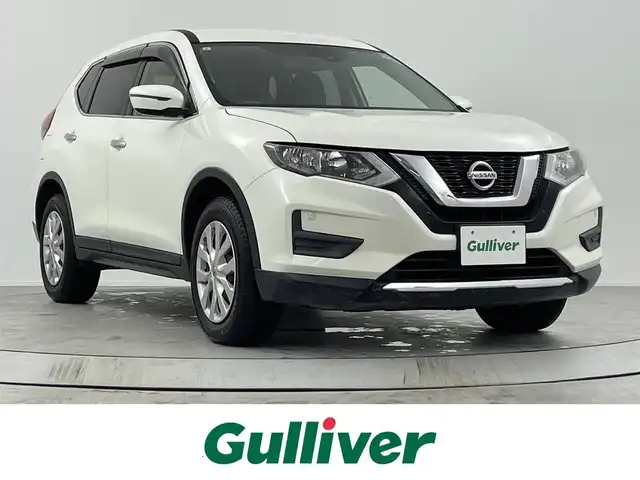 日産 エクストレイル 20S 熊本県 2017(平29)年 7.8万km ブリリアントホワイトパール 社外SDナビ/　(AM/FM/BT/フルTV/DISK/SD)/バックカメラ/スペアタイヤ/ETC/ドアバイザー/純正フロアマット/ステアリングスイッチ/電動格納ミラー/リモコンキー/レザーシート/ISOFIX/シガーソケット/ヘッドライトレベライザー