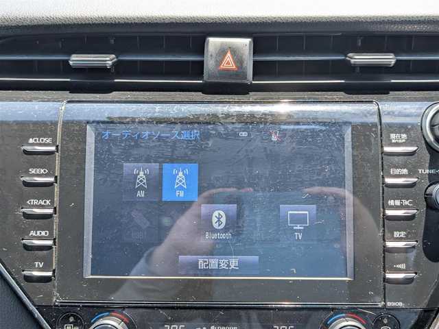 トヨタ カムリ G 福井県 2017(平29)年 4.4万km アティチュードブラックマイカ ワンオーナー車/純正17インチAW/バックカメラ/前方ドライブレコーダー/レーダークルーズコントロール/前後コーナーセンサー/運転席パワーシート/衝突被害軽減システム/純正メモリナビ（CD/DVD/BT/USB/AUX）/フルセグテレビ/LEDヘッドライト/Fフォグ/オートホールド/ビルトインETC/レーンキープアシスト/横滑り防止装置/盗難防止装置/ダブル＋サイドエアバッグ/カーテンエアバッグ/純正フロアマット