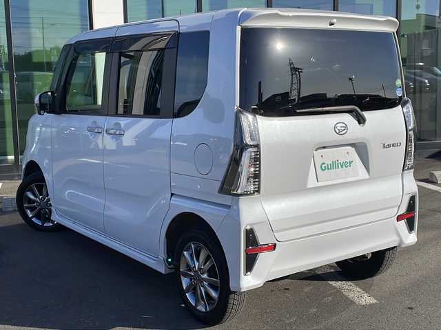 ダイハツ タント カスタム X セレクション 道東・釧路十勝 2020(令2)年 5.7万km シャイニングホワイトパール ・4WD/・ワンオーナー/・純正SDナビ/（フルセグ AM FM CD DVD USB BT）/・両側パワースライドドア/・コーナーセンサー/・LEDフォグランプ/・ベンチシート/・シートヒーターD/N/・パーキングアシスト/・アイドリングストップ/・横滑り防止機能/・衝突被害軽減システム/・オートライト/・プッシュスタート/・ドアバイザー/・エンジンスターター/・保証書/・取扱説明書