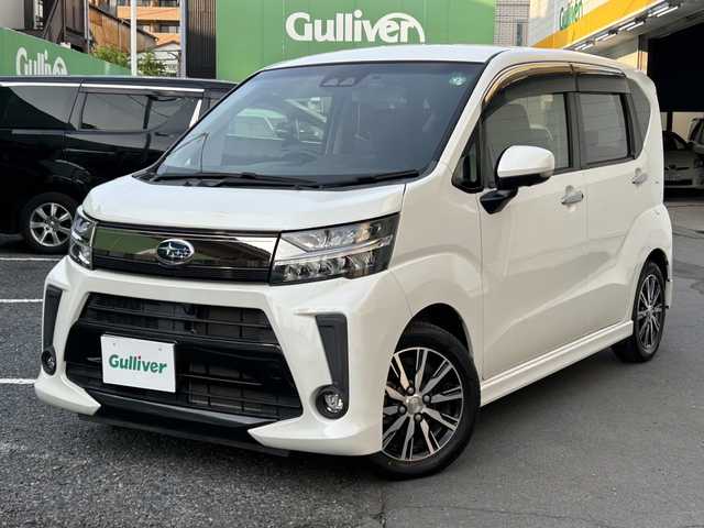 スバル ステラ カスタム R スマートアシスト 千葉県 2018(平30)年 1.3万km パール ワンオーナー/衝突被害低減ブレーキ/LEDヘッドライト/　・オートハイビーム/全方位カメラ/ナビ/フルセグTV/CD/DVD/Blue Tooth/アイドリングストップ