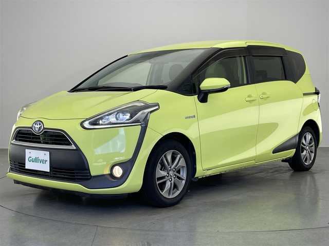 トヨタ シエンタ ハイブリッド G 愛知県 2016(平28)年 7.7万km エアーイエロー 純正ナビ　フルセグＴＶ　Ｂｌｕｅｔｏｏｔｈ　バックカメラ　両側電動スライド　ビルトインＥＴＣ　シートヒーター　ＬＥＤヘッドライト　純正１５インチＡＷ　スマートキー　プッシュスタート　オートライト　禁煙