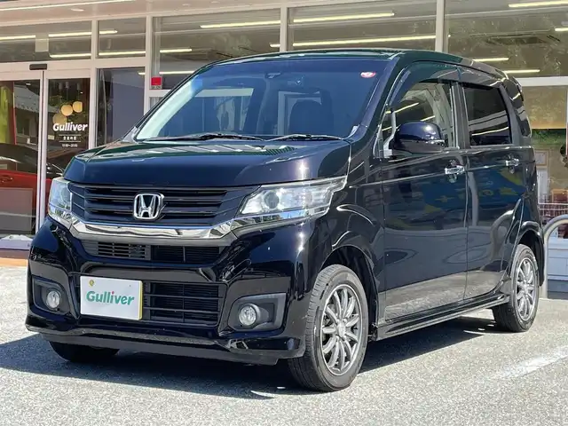 ホンダ Ｎ ＷＧＮ カスタム G Aパッケージ 岐阜県 2014(平26)年 7.6万km プレミアムゴールドパープルパール 4WD/純正ナビ/【CD.DVD.TV.Bluetooth．AM/FMラジオ】/バックカメラ/スマートキー/プッシュスタートボタン/クルーズコントロール/シティブレーキアクティブシステム/ベンチシート/オートライト/フォグライト/積込スタッドレスタイヤ/ドアバイザー/ウィンカーミラー/純正アルミホイール/純正フロアマット/取扱説明書/スペアキー