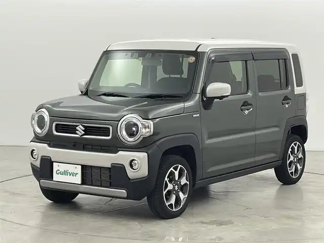 スズキ ハスラー HYBRID X 福岡県 2023(令5)年 1.5万km クールカーキパールメタリック/ソフトベージュメタリック 純正９型ナビ（ＢＴ，フルセグＴＶ）　/全方位カメラ　/ビルトインＥＴＣ　/前後ドラレコ　/アダプティブクルコン　/コーナーセンサー　/衝突軽減ブレーキ　/レーンキープ　/アイドリングストップ　/シートヒーター　/ＬＥＤ
