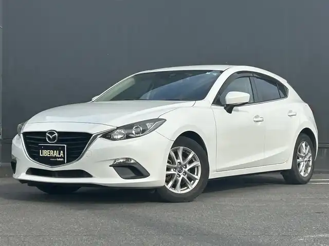 マツダ アクセラ スポーツ 15S 茨城県 2015(平27)年 5.9万km スノーフレイクホワイトパールマイカ 純正ナビ/（AM.FM.CD.DVD.BT.USB）/フルセグTV/バックカメラ/ビルトインETC/純正フロアマット/電格ミラー