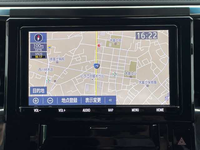 トヨタ アルファード S Cパッケージ 静岡県 2018(平30)年 4.5万km ブラック ●純正ナビ/(フルセグ/CD/DVD/Bluetooth)/●バックカメラ/●レーダークルーズコントロール/●プリクラッシュセーフティー/●レーントレーシングアシスト/●前後クリアランスソナー/●パーキングサポートブレーキ/●オートブレーキホールド/●LEDヘッドライト/●フォグランプ/●オートライト/●オートマチックハイビーム/●ウッドコンボステアリング/●ステアリングスイッチ/●ステアリングヒーター/●両側パワースライドドア/●電動格納ウインカーミラー/●デジタルインナーミラー/●電動リアゲート/●電動パーキングブレーキ/●おくだけ充電/●ETC/●運転席＆助手席エアシート/●運転席＆助手席パワーシート/●運転席シートメモリー/●後席パワーシート/●純正フロアマット/●ドアバイザー/●前方ドライブレコーダー/●ISOFIX/●サンルーフ/●プッシュスタート/●スマートキー/●純正18インチアルミホイール/●W+サイド+カーテンSRS+ABS/●保証書/●取扱説明書