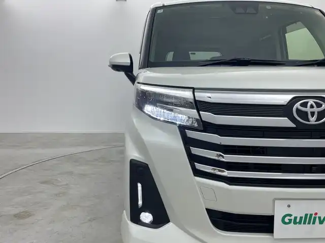 トヨタ ルーミー カスタムG 群馬県 2025(令7)年 0.4万km パールホワイトⅢ 純正９型ディスプレイ　全周囲カメラ　アダプティブクルーズコントロール　両側電動スライドドア　ビルトインＥＴＣ　前後ドラレコ　衝突被害軽減ブレーキ　革巻きステアリング　ＬＥＤライト　スマートキー　禁煙車