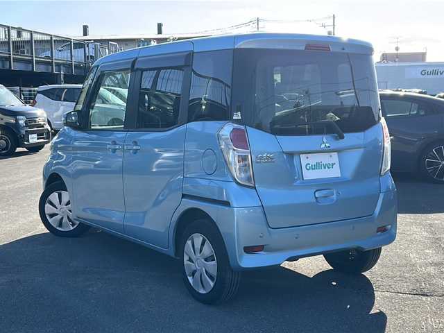 三菱 ｅＫスペース Gセーフティ プラスエディション 道東・釧路十勝 2018(平30)年 6.5万km ウィーターブルーM ４ＷＤ／/純正ナビ／/フルセグＴＶ／/Ｂｌｕｅｔｏｏｔｈ／/ＤＶＤ再生／/アラウンドビューモニター／/パワースライドドア／/スマートキー／/衝突軽減ブレーキ／/プッシュスタート／/アイドリングストップ／/冬タイヤ４本積込