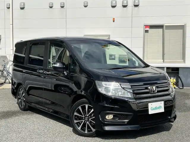 ホンダ ステップワゴン スパーダ Z クールスピリット 兵庫県 2012(平24)年 6.5万km プレミアムスパークルブラックパール 外部検査実施済み/・純正9インチHDDナビ（VXM-135VFNi）/・地デジ/DVD再生/・バックカメラ/・ETC/・両側パワースライドドア/・ハーフレザーシート/・オートキセノン/・純正17インチAW/・クルーズコントロール/・ドライブレコーダー前/・アイドリングストップ/・パドルシフト/・H25/26/27/28/30/31/R2/3/5/7年/点検記録簿あり