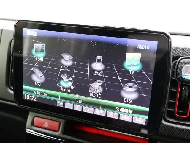 スズキ アルト ターボRS 神奈川県 2016(平28)年 7.6万km ブルーイッシュブラックパール3 TEIN車高調/HKSマフラー/15インチAW165/55R15/メモリナビ（CN-F1DVD）/ワンセグテレビ/シートヒーター/ドライブレコーダー（前後）/アイドリングストップ/ドアバイザー/プッシュスタート/ETC/保証書、取説/スペアスマートキー