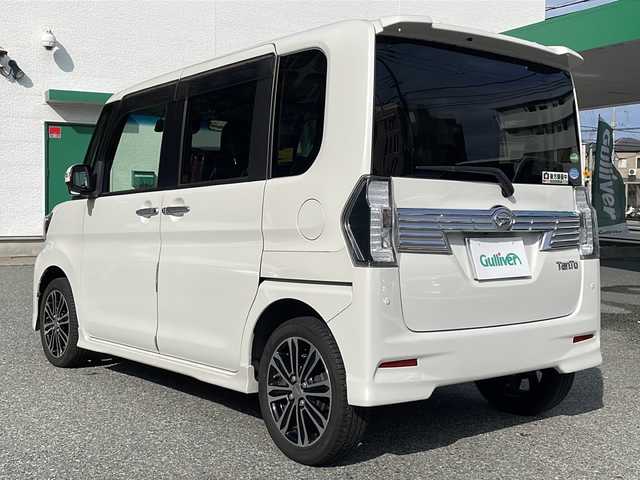 ダイハツ タント カスタム RS トップED SA Ⅲ 大阪府 2016(平28)年 9.8万km パールホワイトⅢ ワンオーナー/純正SDナビ/・DVD/CD/FM/AM/Bluetooth/・フルセグテレビ/ETC/ドライブレコーダー/バックカメラ/衝突軽減ブレーキ/盗難防止装置/ステアリングリモコン/シートヒーター（D席）/両側パワースライドドア/コーナーセンサー/LEDヘッドライト/オートライト/オートエアコン/スマートキー×1/プッシュスタート/12V電源/USBジャック/純正15インチアルミホイール/純正フロアマット/取扱説明書/ナビ取扱説明書/保証書