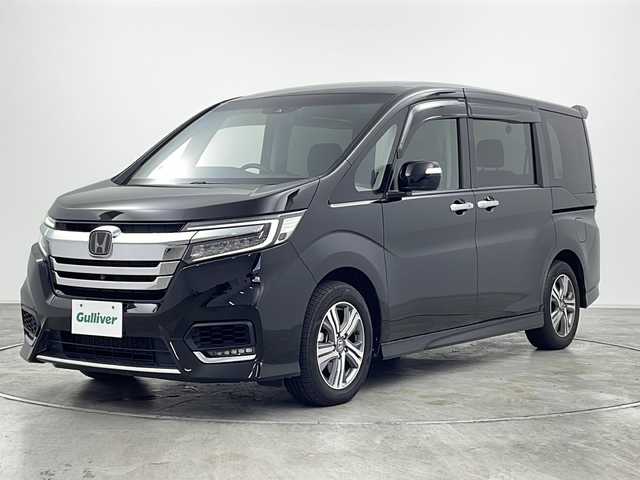 ホンダ ステップワゴン スパーダ eHEV G ホンダS 群馬県 2020(令2)年 7.4万km プレミアムスパークルブラックパール 純正10型ナビ　純正9型後席モニター　全周囲カメラ　衝突被害軽減ブレーキ　アダプティブクルーズコントロール　純正ビルトインETC2.0　純正ドライブレコーダー　LEDヘッドライト　スマートキー　禁煙車