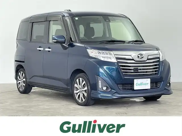 ダイハツ トール カスタムG ターボ SAⅡ 千葉県 2018(平30)年 2.4万km レーザーブルークリスタルシャイン 禁煙車/スマートアシストII/・衝突回避支援ブレーキ/・衝突警報機能/・車線逸脱警報機能/・誤発進抑制制御機能/両側パワースライドドア/純正メモリナビ/Bluetooth/CD/DVD/フルセグ/アラウンドビューモニター/クルーズコントロール/LEDオートライト/純正15インチアルミホイール/純正フロアマット/USBポート/プッシュスタート/スマートキー/取扱説明書