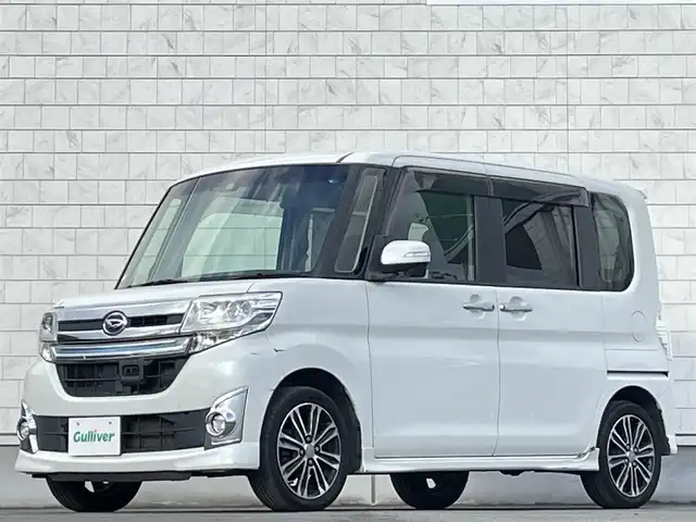 ダイハツ タント カスタム RS トップED SAⅡ 岩手県 2015(平27)年 11.2万km パールホワイトⅢ 4WD/純正メモリナビ（NSZP-W65DF）/・CD/DVD/AUX/ワンセグ/ETC/バックモニター/両側パワースライドドア/純正フロアマット/LEDヘッドライト/フォグライト/オートライト/衝突被害軽減システム/横滑り防止機能/ドアバイザー/フロアマット