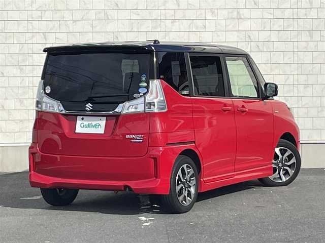 スズキ ソリオ バンディット HV MV Dカメラ ブレーキS 愛知県 2016(平28)年 6.3万km ファーベントレッド/スーパーブラックパール ・スズキ純正パナソニックメモリーナビ/・フルセグテレビ/・CD/DVD再生機能/・ミュージックサーバー（SD録音機能）/・Bluetooth/USB接続機能/・ETC/・布シート/・シートヒーター（運転席）/・ウォークスルー/・純正15インチアルミホイール/・純正LEDヘッドライト/・オートマチックハイビーム/・衝突軽減ブレーキ/・レーンキープアシスト/・クルーズコントロール/・アイドリングストップ/・スマートキー/・オートエアコン