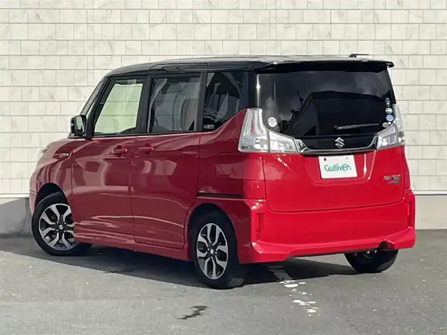 スズキ ソリオ バンディット HV MV Dカメラ ブレーキS 愛知県 2016(平28)年 6.3万km ファーベントレッド/スーパーブラックパール ・スズキ純正パナソニックメモリーナビ/・フルセグテレビ/・CD/DVD再生機能/・ミュージックサーバー（SD録音機能）/・Bluetooth/USB接続機能/・ETC/・布シート/・シートヒーター（運転席）/・ウォークスルー/・純正15インチアルミホイール/・純正LEDヘッドライト/・オートマチックハイビーム/・衝突軽減ブレーキ/・レーンキープアシスト/・クルーズコントロール/・アイドリングストップ/・スマートキー/・オートエアコン