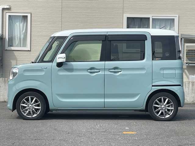 スズキ スペーシア HYBRID X 青森県 2020(令2)年 6.9万km オフブルーメタリック/ホワイト2トーン ワンオーナー/４WD/KENWOODナビ/AM/FM/CD/DVD/SD/USB/Bluetooth/フルセグ/衝突軽減システム/追従付きクルーズコントロール/パーキングアシスト/レーンアシスト/シートヒーター/ビルトインETC/両側パワースライドドア/社外ドライブレコーダー/オートライト/純正ドアバイザー/スペアキー/14インチ冬タイヤ車載/取扱説明書/保証書