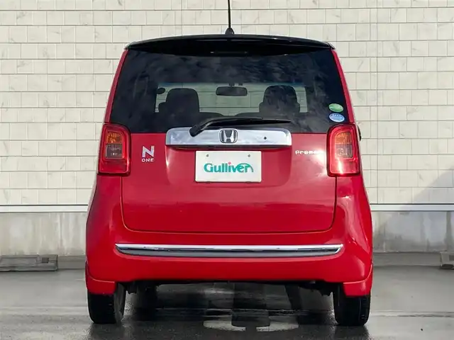 ホンダ Ｎ ＯＮＥ プレミアム Lパッケージ 静岡県 2013(平25)年 8.3万km ミラノレッド ツートンカラースタイル/純正メモリーナビ(VXM-122VFi)/　AM FM CD DVD Bluetooth SD/ETC/HIDオートヘッドライト/革巻きステアリング/ステアリングスイッチ/アイドリングストップ/スマートキー＆プッシュスタート/フロントフォグランプ/フルセグTV/バックモニター/純正14インチアルミホイール