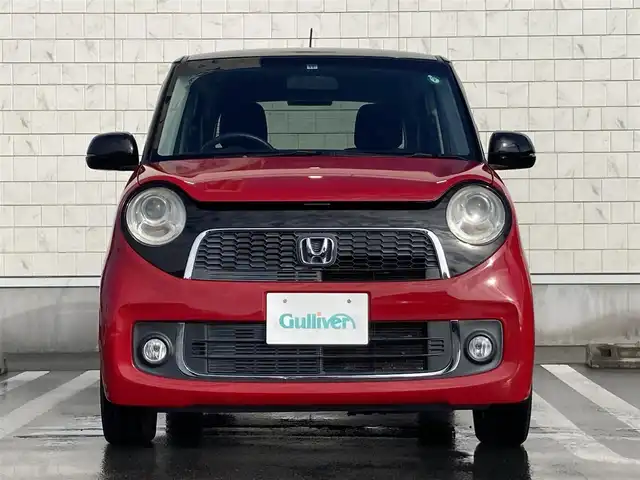 ホンダ Ｎ ＯＮＥ プレミアム Lパッケージ 静岡県 2013(平25)年 8.3万km ミラノレッド ツートンカラースタイル/純正メモリーナビ(VXM-122VFi)/　AM FM CD DVD Bluetooth SD/ETC/HIDオートヘッドライト/革巻きステアリング/ステアリングスイッチ/アイドリングストップ/スマートキー＆プッシュスタート/フロントフォグランプ/フルセグTV/バックモニター/純正14インチアルミホイール