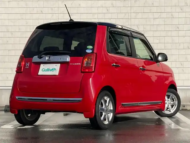 ホンダ Ｎ ＯＮＥ プレミアム Lパッケージ 静岡県 2013(平25)年 8.3万km ミラノレッド ツートンカラースタイル/純正メモリーナビ(VXM-122VFi)/　AM FM CD DVD Bluetooth SD/ETC/HIDオートヘッドライト/革巻きステアリング/ステアリングスイッチ/アイドリングストップ/スマートキー＆プッシュスタート/フロントフォグランプ/フルセグTV/バックモニター/純正14インチアルミホイール