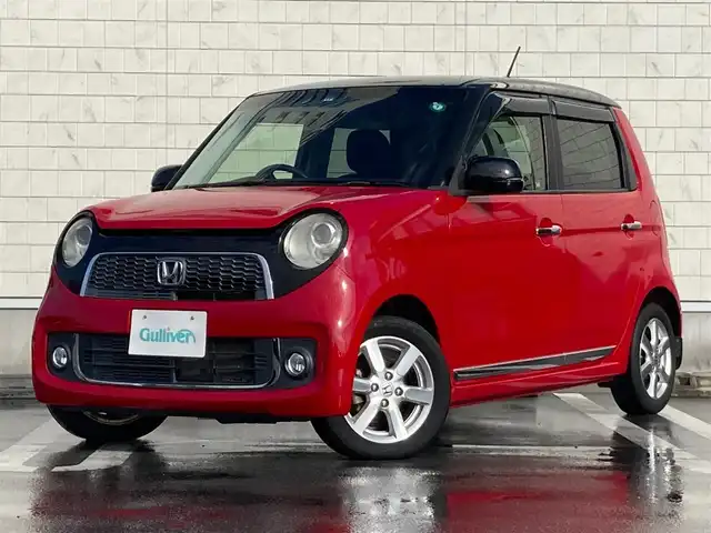 ホンダ Ｎ ＯＮＥ プレミアム Lパッケージ 静岡県 2013(平25)年 8.3万km ミラノレッド ツートンカラースタイル/純正メモリーナビ(VXM-122VFi)/　AM FM CD DVD Bluetooth SD/ETC/HIDオートヘッドライト/革巻きステアリング/ステアリングスイッチ/アイドリングストップ/スマートキー＆プッシュスタート/フロントフォグランプ/フルセグTV/バックモニター/純正14インチアルミホイール