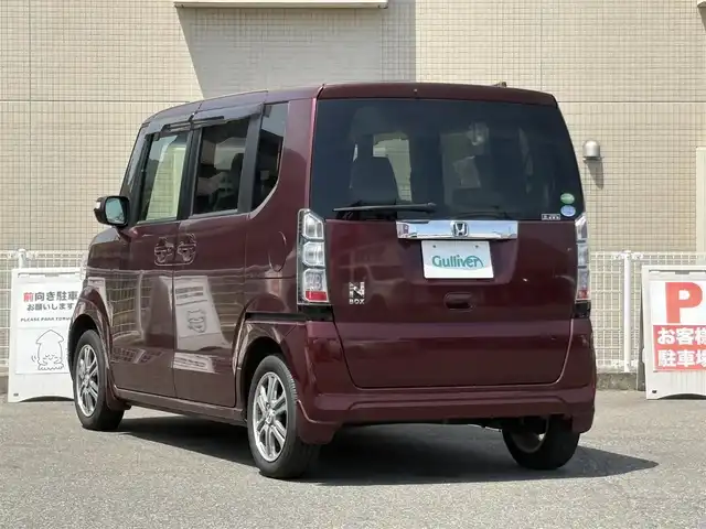 ホンダ Ｎ ＢＯＸ G Lパッケージ 山口県 2013(平25)年 4万km プレミアムディープロッソパール 両側パワースライドドア/社外メモリナビ フルセグTV CD DVD/バックカメラ/HIDオートヘッドライト/スマートキー/横滑り防止/革調シートカバー/アルミホイール