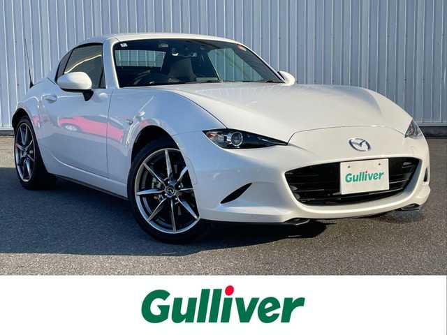 マツダ ロードスター ＲＦ S 滋賀県 2022(令4)年 3.2万km スノーフレイクホワイトパールマイカ 純正ナビ/(AM FM Bluetooth)/バックカメラ/革巻きステアリング/ステアリングリモコン/ETC/ドライブレコーダー/車線逸脱警報/ブラインドスポットモニター/クルーズコントロール/シートヒーター/純正フロアマット/LEDヘッドライト