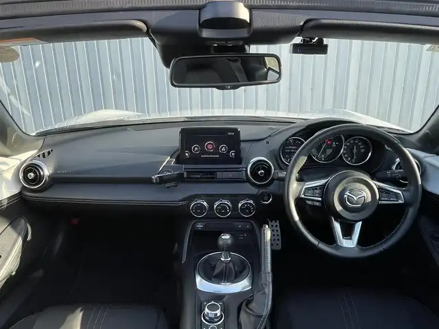 マツダ ロードスター ＲＦ S 滋賀県 2022(令4)年 3.2万km スノーフレイクホワイトパールマイカ 純正ナビ/(AM FM Bluetooth)/バックカメラ/革巻きステアリング/ステアリングリモコン/ETC/ドライブレコーダー/車線逸脱警報/ブラインドスポットモニター/クルーズコントロール/シートヒーター/純正フロアマット/LEDヘッドライト