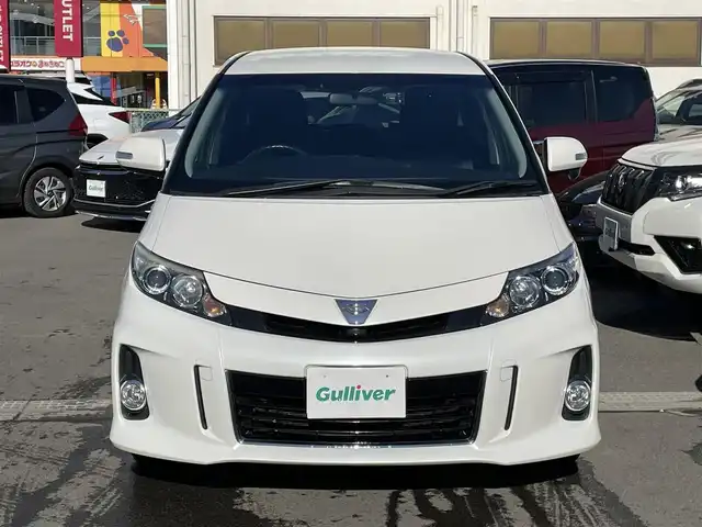 トヨタ エスティマ アエラス プレミアムエディション 群馬県 2013(平25)年 9.4万km ホワイトパールクリスタルシャイン 純正7インチナビ/・AM/FM/フルセグTV/SD/・Bluetooth/CD/DVD/バックカメラ/両側電動スライドドア/前後ドライブレコーダー/クルーズコントロール/オートライト/ハイビームアシスト/HIDヘッドライト/フォグランプ/ETC/純正フロアマット/純正ドアバイザー/スマートキー/プッシュスタート