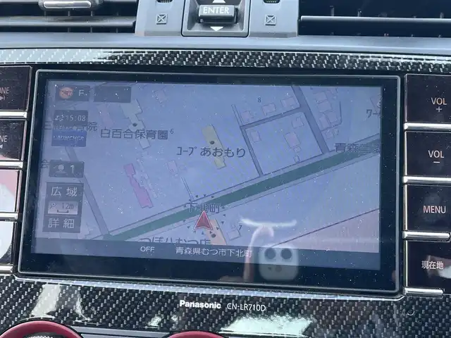 スバル ＷＲＸ ＳＴＩ STI タイプS 青森県 2015(平27)年 8.3万km クリスタルブラックシリカ 4WD/純正ナビ/純正リアスポイラー/STi18インチAW/LEDヘッドライト/オートライト/プッシュスタート/スマートキー/ハーフレザーシート