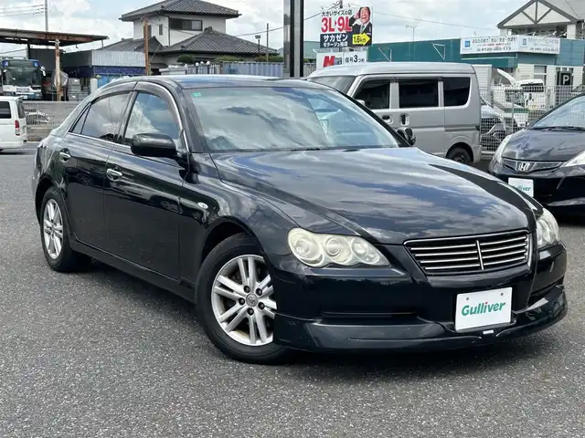 トヨタ マークＸ 250G 千葉県 2006(平18)年 15.5万km ブラックマイカ ワンオーナー/MTモード付AT/フルセグTV/純正HDDナビ/純正アルミホイール/LEDヘッドライト/シングルエアバック/保証書/取扱説明書