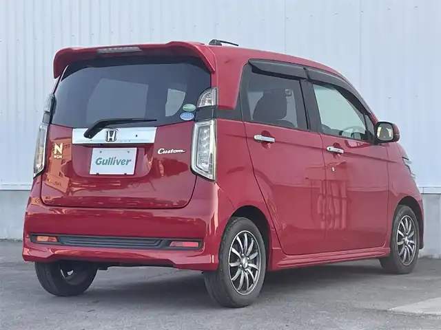 ホンダ Ｎ ＷＧＮ カスタム G Lパッケージ 愛媛県 2016(平28)年 2.3万km ミラノレッド 登録時22938km/純正ナビ/（Bluetooth/SD/CD/ワンセグTV)/バックカメラ/ETC/クルーズコントロール/アイドリングストップ/オートライト/キセノンヘッドライト/フォグランプ/ハーフレザーシート/ABS/横滑り防止装置/盗難防止装置/純正14インチアルミホイール/純正フロアマット/ドアバイザー