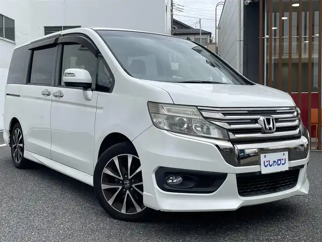 ホンダ ステップワゴン スパーダ Z クールスピリット 千葉県 2013(平25)年 9.9万km ホワイトオーキッドパール (株)IDOMが運営する【じしゃロン八千代店】の自社ローン専用車両になります。/こちらは現金またはオートローンご利用時の価格です。自社ローンご希望の方は別途その旨お申付け下さい/両側パワースライドドア/Bluetoothオーディオ対応ナビ