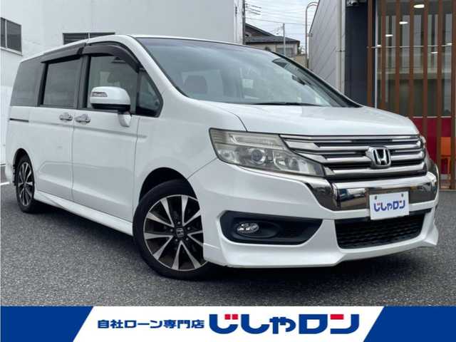 ホンダ ステップワゴン スパーダ Z クールスピリット 千葉県 2013(平25)年 9.9万km ホワイトオーキッドパール (株)IDOMが運営する【じしゃロン八千代店】の自社ローン専用車両になります。/こちらは現金またはオートローンご利用時の価格です。自社ローンご希望の方は別途その旨お申付け下さい/両側パワースライドドア/Bluetoothオーディオ対応ナビ