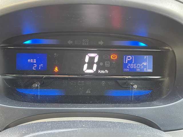 ダイハツ ミラ イース X SA 岡山県 2014(平26)年 2.9万km ブライトシルバーメタリック 登録時走行距離28606キロ/純正SDナビ/AM/FM/Bluetooth/TV/DVD/スマートアシスト/・衝突警報機能/・誤発進抑制機能（前方）/・先行車発進お知らせ機能/純正１４インチAW/純正フロアマット/電動格納ミラー/ハロゲンライト/リモコンキー/ETC