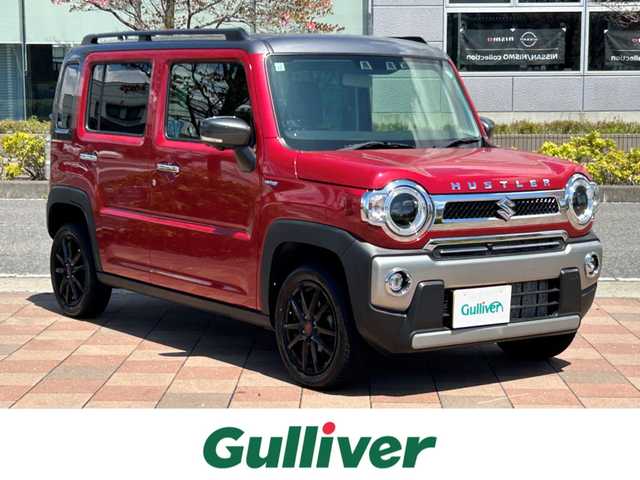 スズキ ハスラー Jスタイル ターボ 福島県 2021(令3)年 3.7万km フェニックスレッドパール/ガンメタリック2トーンルーフ ターボ/4WD/純正9inメモリナビ/　【フルセグ/CD/DVD/BT/USB】/バックカメラ/全周囲カメラ/前席シートヒーター/ステアリングスイッチ/レーダークルーズコントロール/パドルシフト/ビルトインETC/アイドリングストップ/横滑り防止機能/レーンキープアシスト/パーキングアシスト/ヒルスタートアシスト/純正ラバーマット/コーナーセンサー/ルーフレール/LEDヘッドライト（AUTO機能付き）/　・フォグランプ/純正AWサマータイヤ 車載