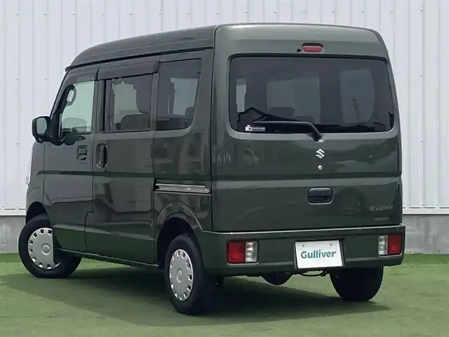 スズキ エブリイ JOIN 香川県 2021(令3)年 0.8万km クールカーキPM 登録時走行距離：7464km/ディーラーOPケンウッドナビ/　CD DVD BT フルセグTV/デュアルカメラブレーキサポート/レーンキープアシスト/クリアランスソナー/オートライト/レベライザヘッドライト/ドライブレコーダー/電動格納ミラー/純正樹脂フロアマット/ドアバイザー/リモコンキー/スペアキー/取扱説明書/新車時保証書/ワンオーナー