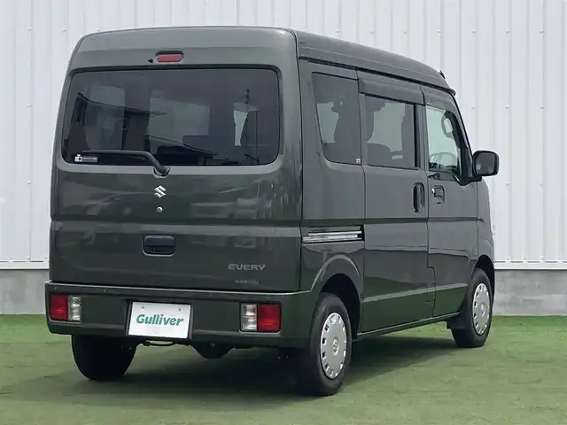 スズキ エブリイ JOIN 香川県 2021(令3)年 0.8万km クールカーキPM 登録時走行距離：7464km/ディーラーOPケンウッドナビ/　CD DVD BT フルセグTV/デュアルカメラブレーキサポート/レーンキープアシスト/クリアランスソナー/オートライト/レベライザヘッドライト/ドライブレコーダー/電動格納ミラー/純正樹脂フロアマット/ドアバイザー/リモコンキー/スペアキー/取扱説明書/新車時保証書/ワンオーナー
