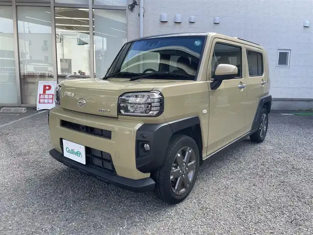 ダイハツ タフト G ターボ 兵庫県 2020(令2)年 1.6万km サンドベージュメタリック 純正SDナビ　フルセグ、DVD、BT、AM、FM/全方位カメラ/ETC/前方ドライブレコーダー/衝突被害軽減ブレーキ/横滑り防止装置/コーナーセンサー/クルーズコントロール（追従あり）/スカイルーフ/シートヒーター/ステアリングスイッチ/プッシュスタート/スマートキー×２/純正フロアマット
