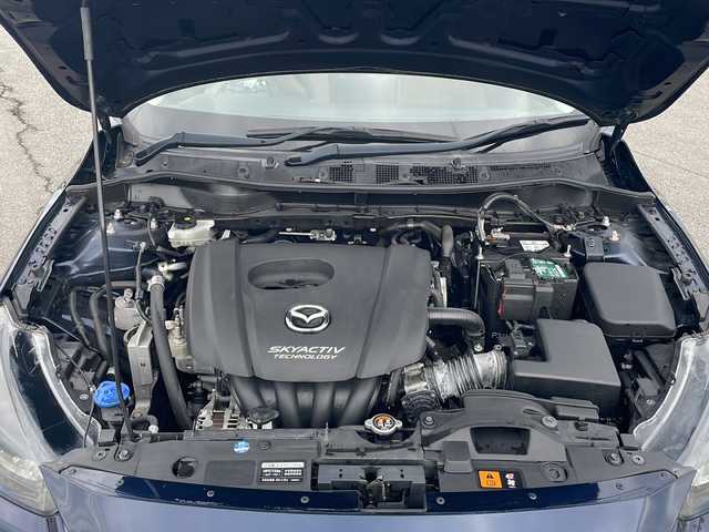 マツダ デミオ 13Sテーラードブラウン 富山県 2018(平30)年 5.3万km ディープクリスタルブルーマイカ 純正ナビ/ワンセグＴＶ/全方位カメラ/ＣＤ・ＤＶＤ・ＢＴ/レーダークルーズコントロール/レーンキープアシスト/コーナーセンサー/アイドリングストップ/オートライト/LEDヘッドライト/社外ＡＷ/純正フロアマット/シートヒーター/AAC/プッシュスタート/スマートキー/スペアキー/保証書/取扱説明書/記録簿