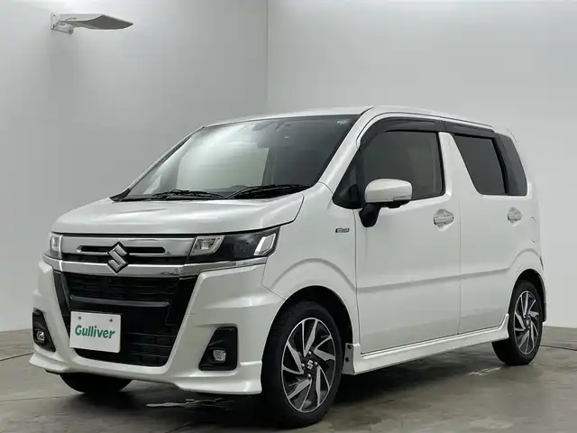 スズキ ワゴンＲ カスタムＺ HYBRID ZX 岡山県 2022(令4)年 2.5万km ピュアホワイトP スズキセーフティーサポート/・デュアルセンサーブレーキサポート/・ハイビームアシスト/・レーンキープアシスト/・レーダークルーズコントロール/純正ディスプレイオーディオ/(Bluetooth/USB)/全周囲カメラ/社外ドライブレコーダー/(前：360°＋後方)/ヘッドアップディスプレイ/運転席シートヒーター/LEDヘッドライト＆フォグ/ステアリンスリモコン/アイドリングストップ/横滑り防止機能/ISOFIX/スマートキー×2/プッシュスタート/純正フロアマット/純正ドアバイザー/保証書/取扱説明書