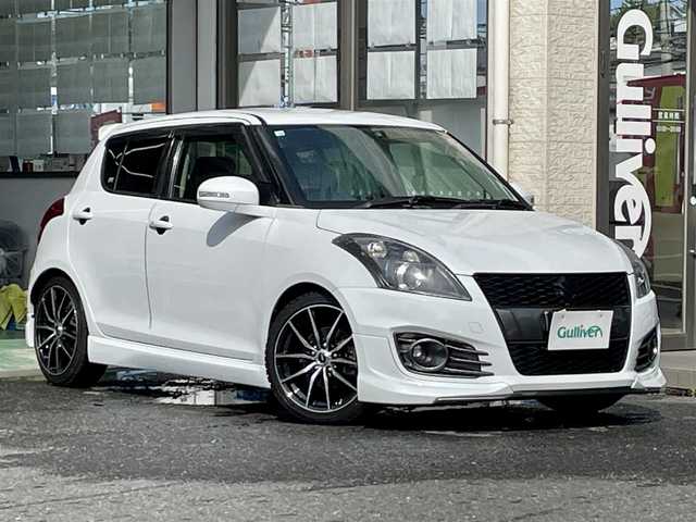スズキ スイフト スポーツ 宮城県 2012(平24)年 6.7万km スノーホワイトパール 6速マニュアル/社外メモリナビ/CD/DVD/SD/BT/フルセグTV/バックカメラ/クルーズコントロール/社外ルームミラー一体型レーダー/革ハンドル/TEIN EDFCアクティブプロ/社外17インチアルミホイール/ビルトインETC/プッシュスタート/取扱説明書