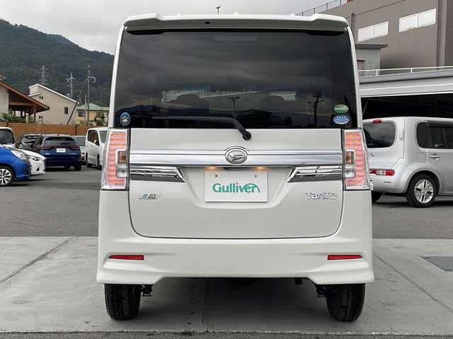 ダイハツ タント カスタム RS トップED SA 新潟県 2015(平27)年 10.4万km パールホワイトⅢ 純正SDナビ/バックモニター/ETC/パワーステアリング/両側パワースライドドア/オートエアコン/フルセグTV/ハーフレザーシート/4WD/アイドリングストップ/Bluetooth/14インチAW